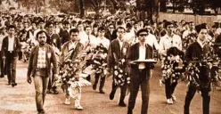 Pemakaman jenazah Rene Louis Coenraad, 9 Oktober 1970. (Sumber: Potret Sejarah Indonesia)