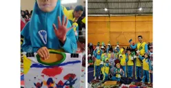 Hasil mewarnai kaos pada acara Gebyar Himpaudi Kabupaten Bandung. (Sumber: Paud Arifah)