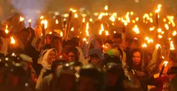 Asyiknya pawai obor (Sumber: Ayobandung.id | Foto: Irfan Al-Faritsi)