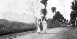 Suasana di jalan menuju Pangalengan tahun 1917-an. (Sumber: Tropenmuseum)