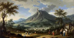 Ilustrasi longsor Cigembong Garut 1924.