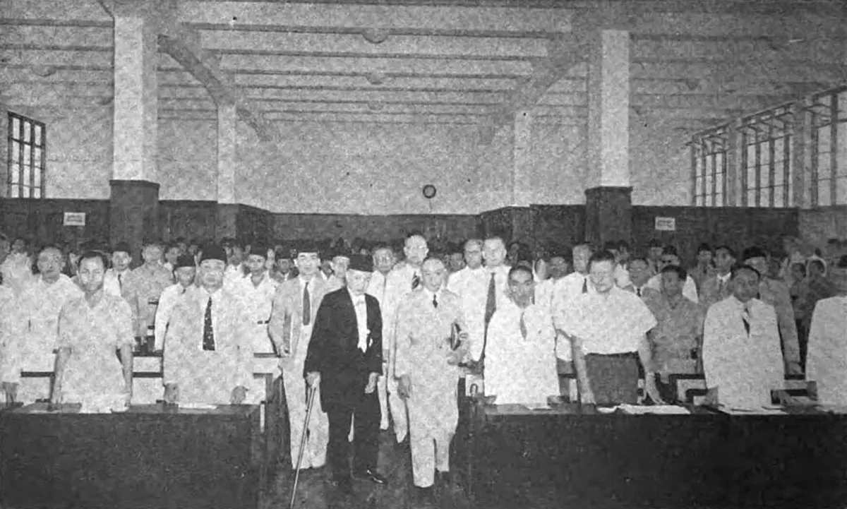 Sidang Pertama Parlemen Pasundan. 