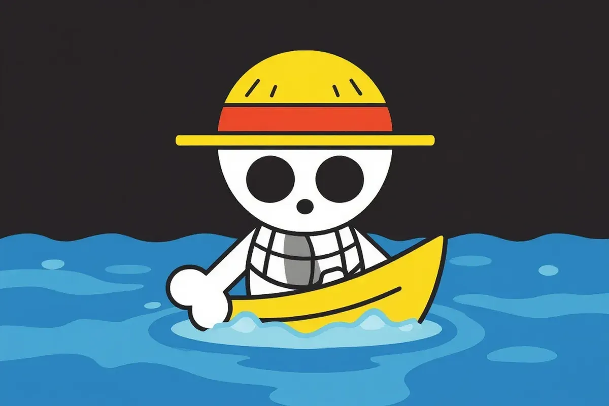 Berkibarnya Bendera One Piece melambangkan kemarahan dan ketidakpercayaan terhadap pemerintah Indonesia. (Sumber: Ilustrasi dibuat dengan AI Yupp)