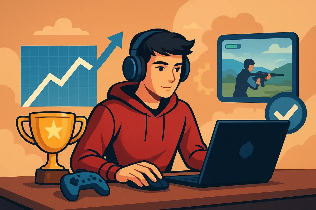 gamer yang membuka seluruh peluang karier menuju jenjang ekonomi yang lebih baik (Sumber: Ilustrasi oleh AI)