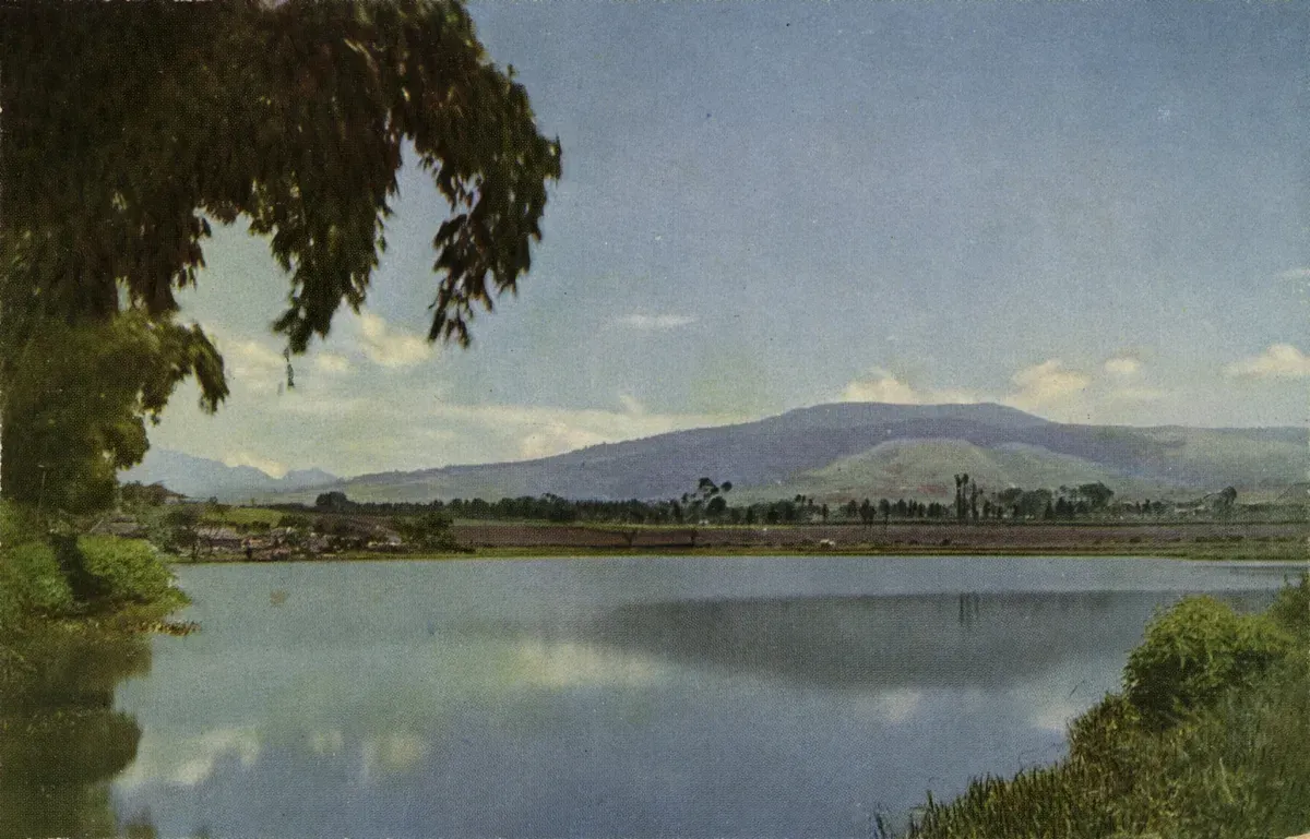 Gunung Tangkubanparahu tahun 1910-an. (Sumber: Wikimedia)