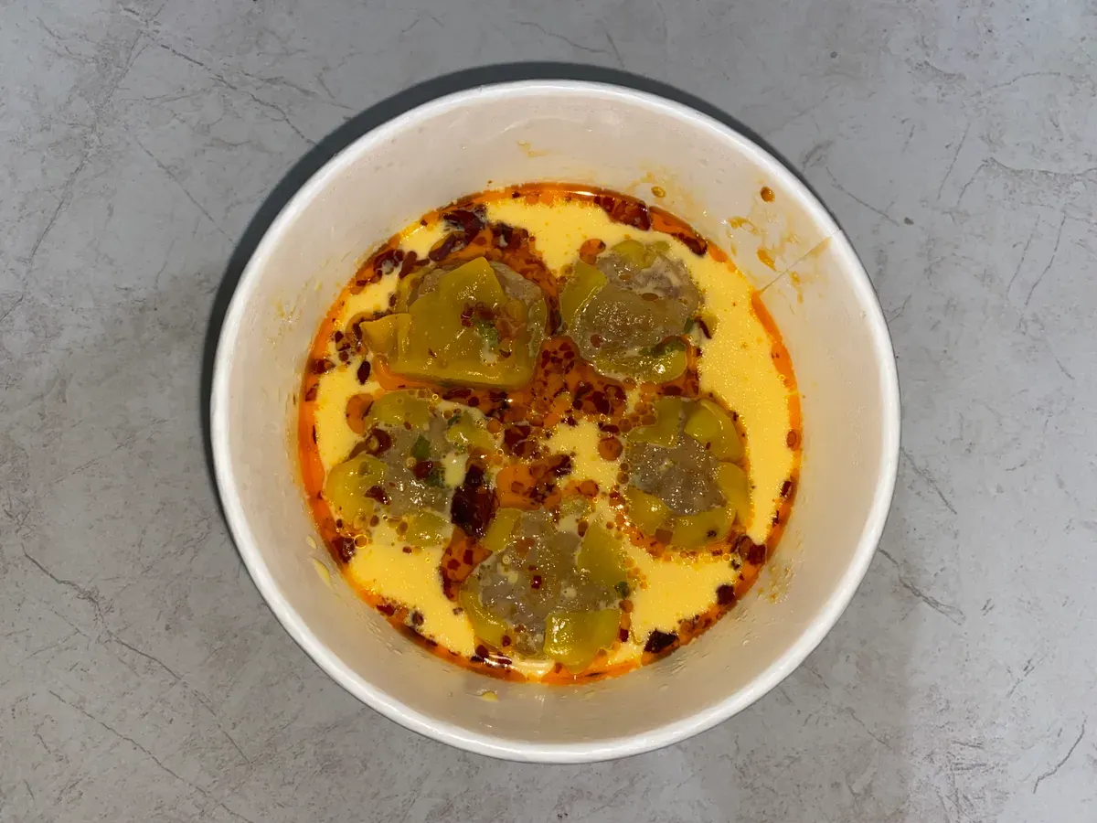 Kenikmatan Dimsum ayam kuah creamy (Foto: Devita Maharani)