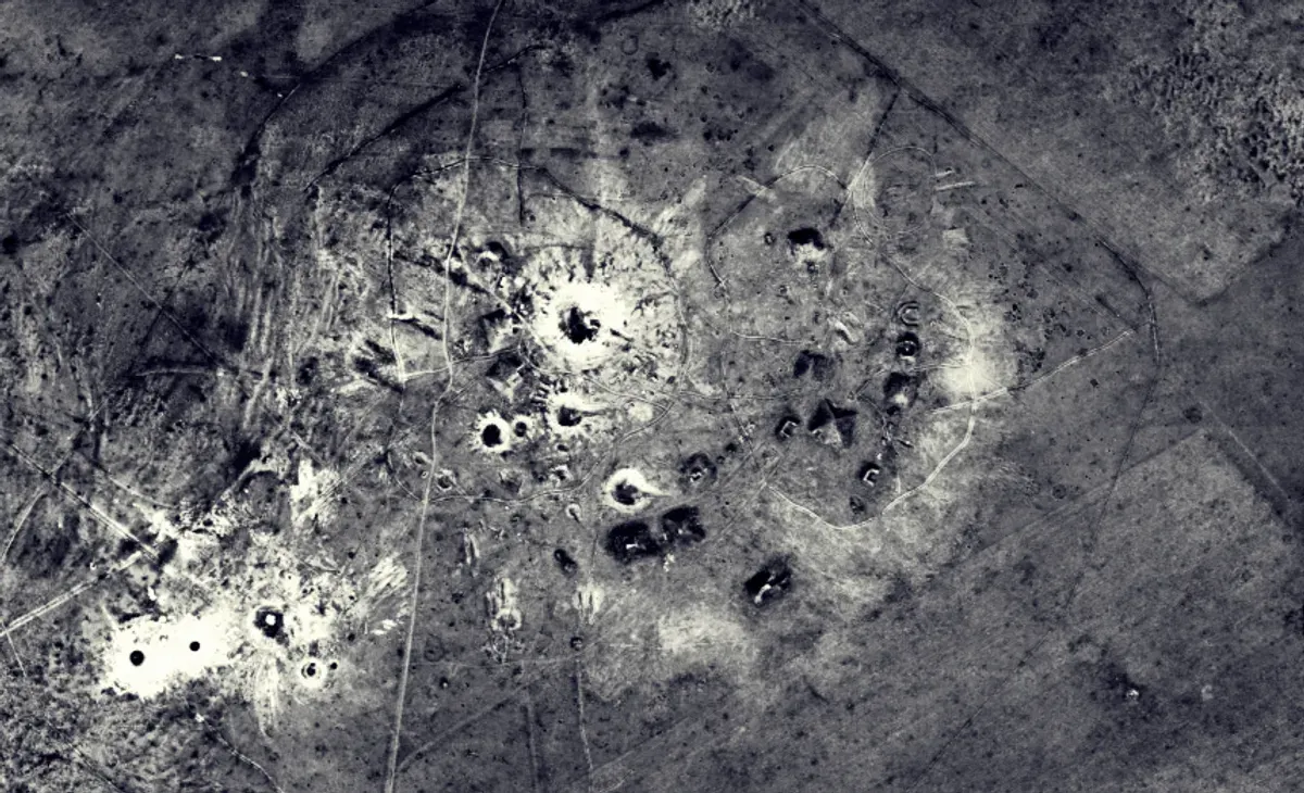 Tampakan Semipalatinsk di Semey, Kazakhstan dan bekas lokasi uji coba senjata nuklir utama Uni Soviet dari tahun 1949 hingga 1989 (Sumber: Google Earth)