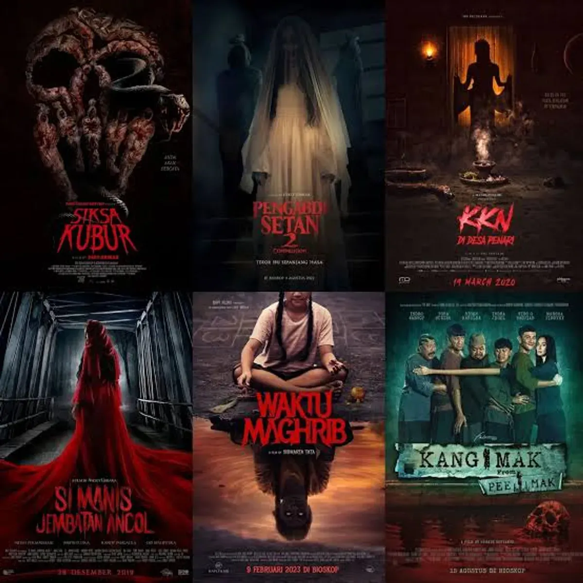 Berbagai Genre Film Horror Indonesia. (Sumber: Kolase Poster Film)