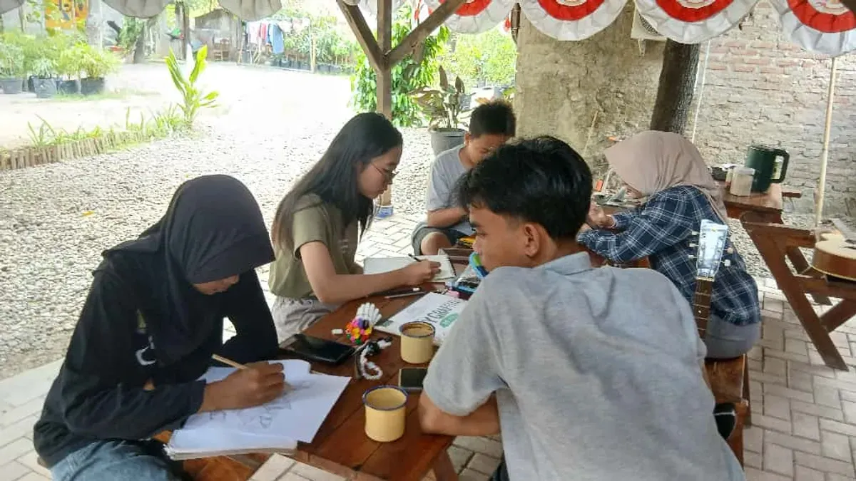 Ilustrasi anak muda yang semangat berkarya. (Sumber: Dokumentasi Penulis)