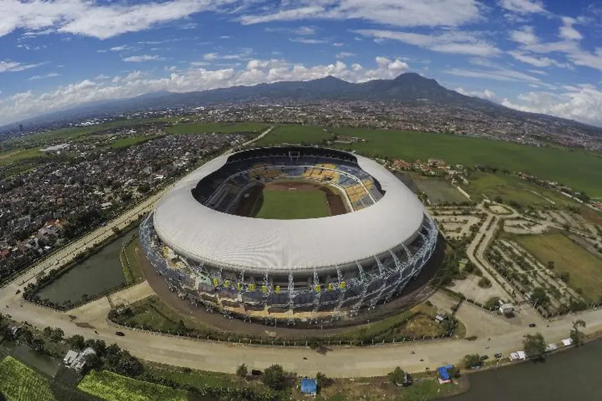 Stadion Gelora Bandung Lautan Api (GBLA) Gedebage yang diproyeksikan jadi kandang Persib.