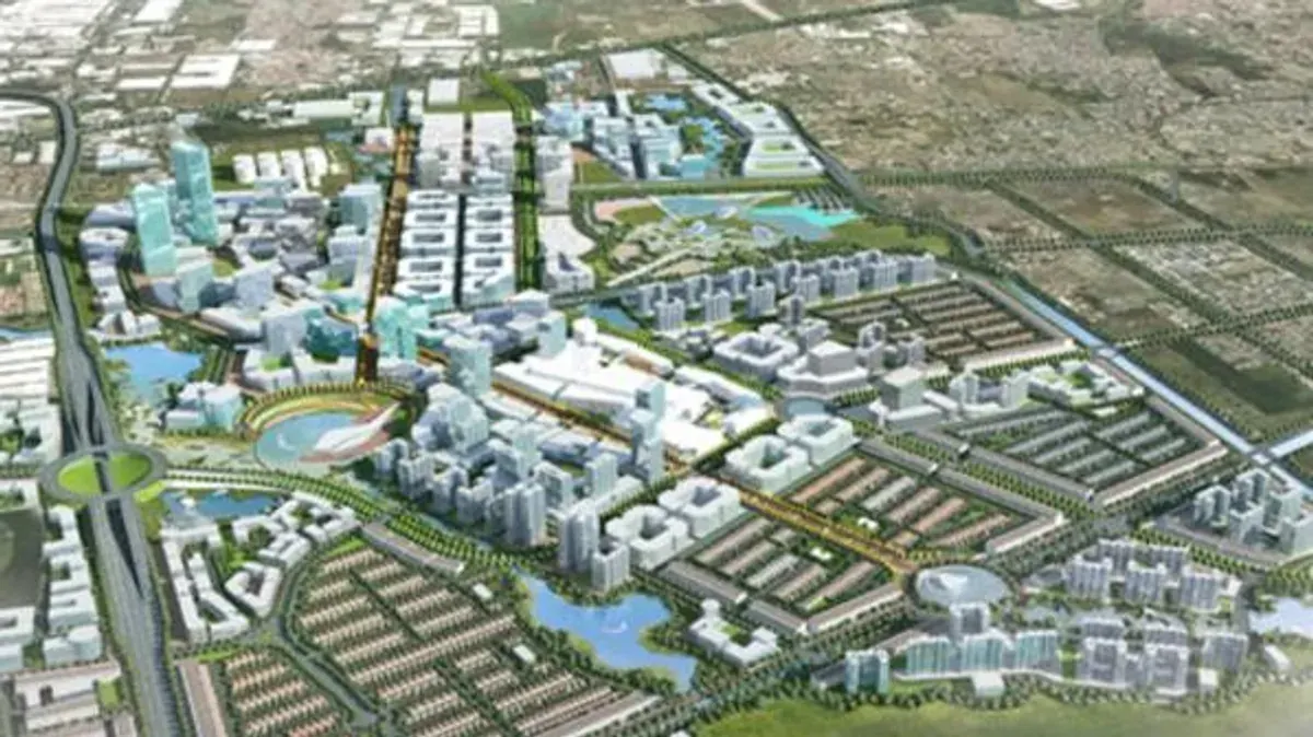 Blueprint peta Bandung Teknopolis di Gedebage yang gagal dibangun.