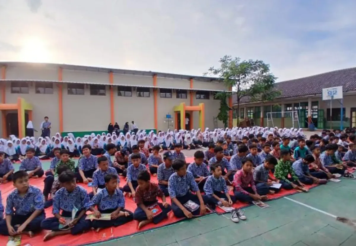 Foto Kegiatan Membaca Komprehensif SMPN 1 Kasokandel (Foto: Muhammad Assegaf)