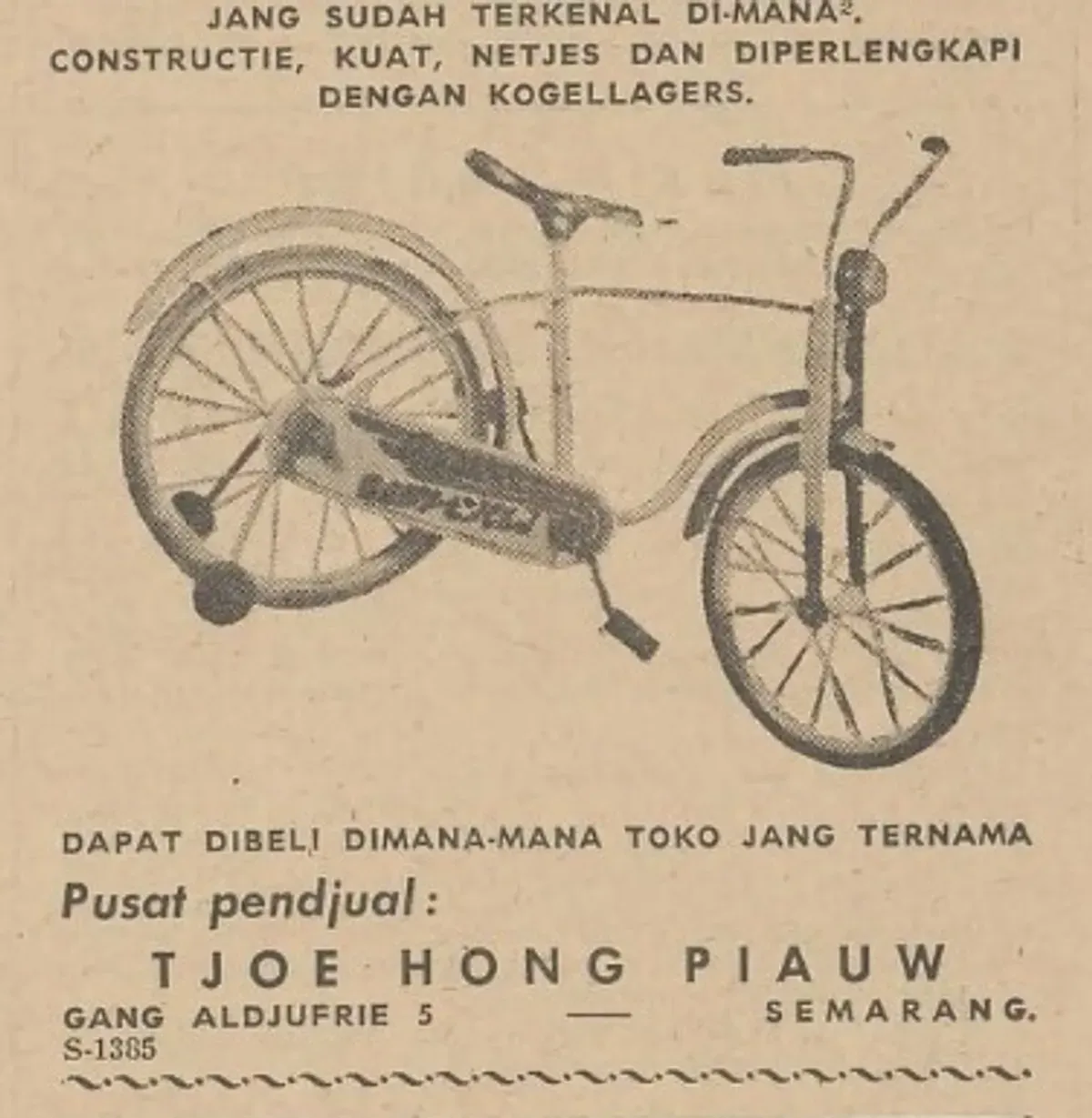 Iklan penjualan sepeda anak-anak. (Sumber: Majalah Star Weekly (No. 502))