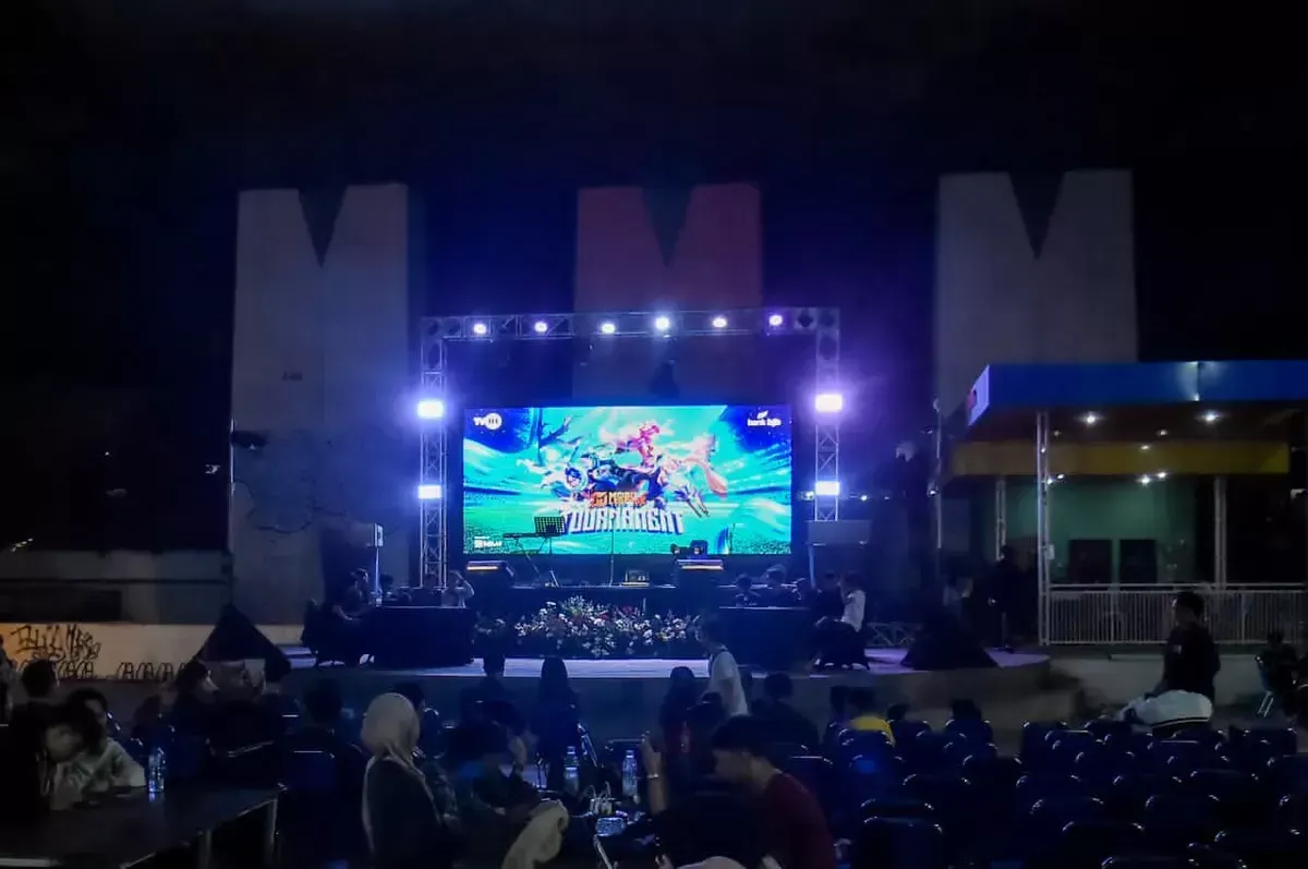 Suasana nonton bareng Piala Dunia 2026 di Taman Film, Kota Bandung (Sumber: Ayobandung.com | Foto: Ananda Muhammad Firdaus)