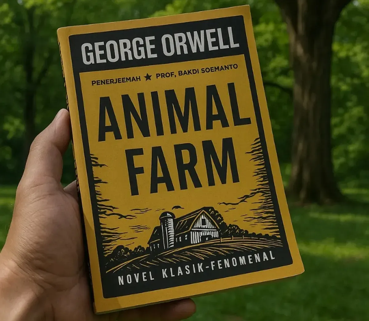 Buku Animal Farm karya George Orwell. (Sumber: Dokumentasi Penulis | Foto: Syamsul)