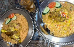 Dua porsi Kabsah Lamb di Al Jazeerah Signature Bandung. (Sumber: Dokumentasi Pribadi | Foto: Seli Siti Amaliah Putri)