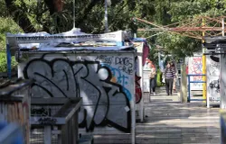 Kondisi Teras Cihampelas terkini, lebih mirip lokasi syuting film horror zombie apokalip. (Sumber: Ayobandung | Foto: Irfan Al Faritsi)