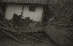 Ilustrasi kerusakan puting beliung Rancaekek zaman baheula.