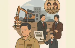 Dalam praktiknya, proyek negara kerap menjelma menjadi proyek keluarga. (Sumber: Ilustrasi dibuat dengan AI ChatGPT)
