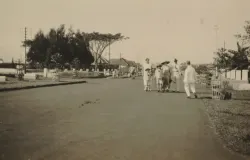 Orang Eropa berjalan di Jalan Dago tahun 1920-an. (Sumber: KITLV)
