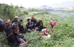 Masyarakat kampung adat Cireundeu. (Sumber: ayobandung.id | Foto: Restu Nugraha)