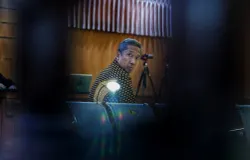 Eks Wali Kota Bandung saat divonis bersalah atas kasus korupsi Bandung Smart City. (Sumber: Ayobandung | Foto: Kavin Faza)