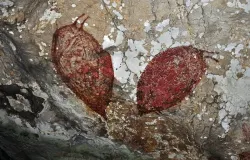 Gambar yang terdapat di dalam Goa Sumpangbita. (Sumber: Dokumentasi Penulis | Foto: T Bachtiar)