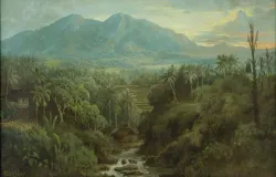 Lukisan pemandangan Priangan Abdullah Suriosubroto. (Sumber: Tropenmuseum)