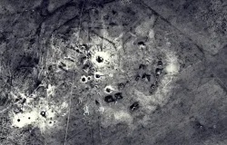 Tampakan Semipalatinsk di Semey, Kazakhstan dan bekas lokasi uji coba senjata nuklir utama Uni Soviet dari tahun 1949 hingga 1989 (Sumber: Google Earth)