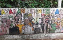 Lukisan Tembok di Joglo Keadilan, YSK, Bogor (Sumber: Dokumentasi Pribadi | Foto: Arfi Pandu Dinata)