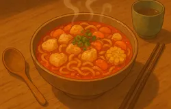 Ilustrasi seblak, kuliner pedas legendaris dari Jawa Barat.