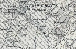 Peta peta topografi Lembar Ujungberung tahun 1910. (Sumber: KITLV)