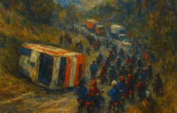 Ilustrasi tragedi kecelakaan Tanjakan emen di Subang pada 2018 lalu.