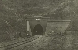 Terowongan Kereta Lampegan Cianjur, tertua di Indonesia. (Sumber: KITLV)