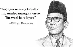 Ki Hajar Dewantara, tokoh pendidikan Indonesia. (Sumber: Ilustrasi oleh ChatGPT)