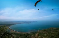 Pemandangan Geopark Ciletuh yang fantastis. (Sumber: disparbud.jabarprov.go.id)