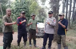Petugas dari Perhutani Bandung Utara saat melakukan pengawasan. (Sumber: Liputan | Foto: Humas )