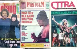 Sosok musisi legendaris Iwan Fals menghiasi berbagai halaman depan tabloid dan majalah musik populer sepanjang era 1990-an. (Sumber: Koleksi Kin Sanubary)