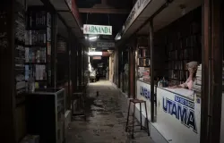 Ilustrasi toko buku di Pasar Palasari. (Sumber: Ayobandung.id)