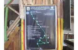 Peta Pendakian Gunung Bukit Tunggul via Bincarung. (Sumber: Dokumentasi Penulis | Foto: Rio Praja)