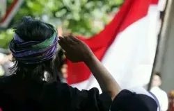 Pada sebuah acara peringatan Hari Kemerdekaan di Gedung Indonesia Menggugat. (Foto: Dokumen pribadi)
