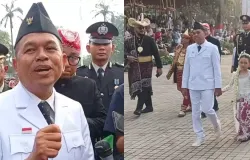 Gubernur Jabar Dedi Mulyadi, saat upacara hari kemerdekaan di Gedung Sate.  (Sumber: ayobandung.com | Foto: Rachmadi Rasyad)