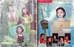 Majalah Monitor edisi perdana, Agustus 1980, menjadi salah satu bacaan panduan bagi penonton dan pemirsa TVRI untuk mengetahui beragam acara televisi yang ditayangkan pada masa itu. (Sumber: Koleksi Kin Sanubary)