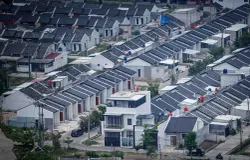 Salah satu komplek perumahan bersubsidi di Kabupaten Bandung. (Sumber: Ayobandung.id | Foto: Kavin Faza)