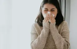 Ilustrasi penderita influenza.