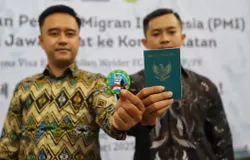 Pelepasan Pekerja Migran Indonesia asal Jawa Barat ke Korea Selatan. (Sumber: Ayobandung.com | Foto: Irfan Al Faritsi)