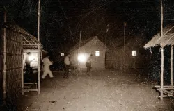 Ilustrasi perampokan di kampung zaman baheula.