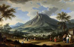 Ilustrasi longsor Cigembong Garut 1924.