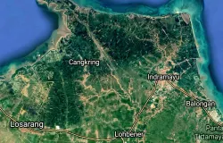 Lokasi Lohbener dan Losarang di Kabupaten Indramayu. (Sumber: Google maps)