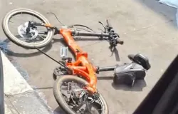Kecelakaan maut yang menewaskan seorang pesepeda di Jalan Soekarno-Hatta, tepatnya di seberang Terminal Leuwipanjang pada Rabu (29/7/2026). (Sumber: Instagram/@ayobandung_official)